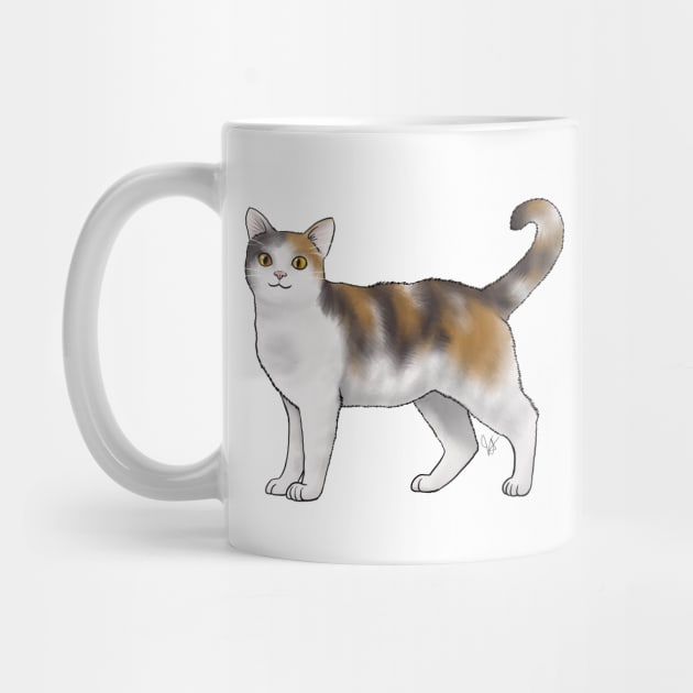 Cat - American Wirehair - White and Calico by Jen's Dogs Custom Gifts and Designs